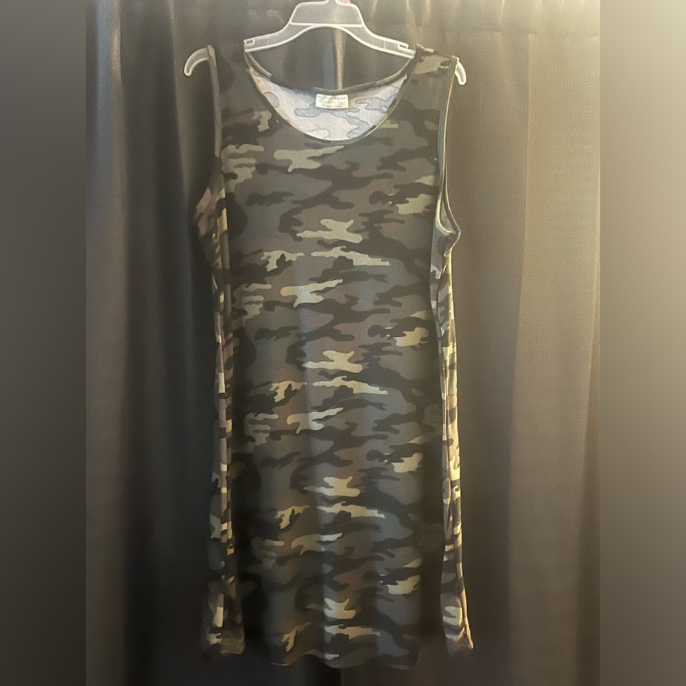 Camo Bobbie Brooks Sleeveless Mini Dress